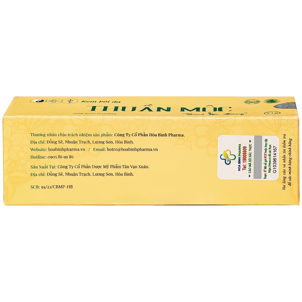 Hình ảnh Kem bôi da Thuần Mộc Thanh Mộc Hương 21g Hòa Bình dưỡng ẩm, làm mềm da, làm dịu mát da