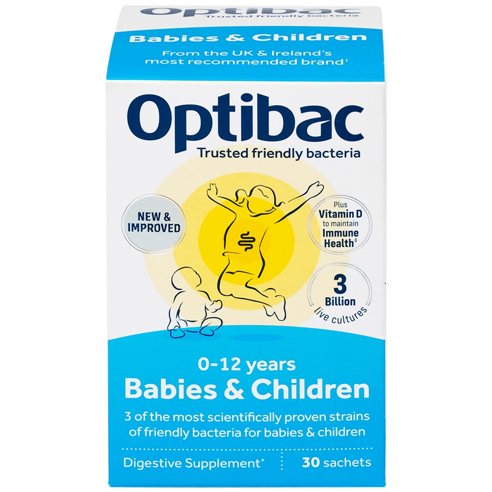 Hình ảnh Bột Optibac Babies and Children Optibac Probiotics bổ sung lợi khuẩn cho đường ruột, hỗ trợ tiêu hóa (30 gói)