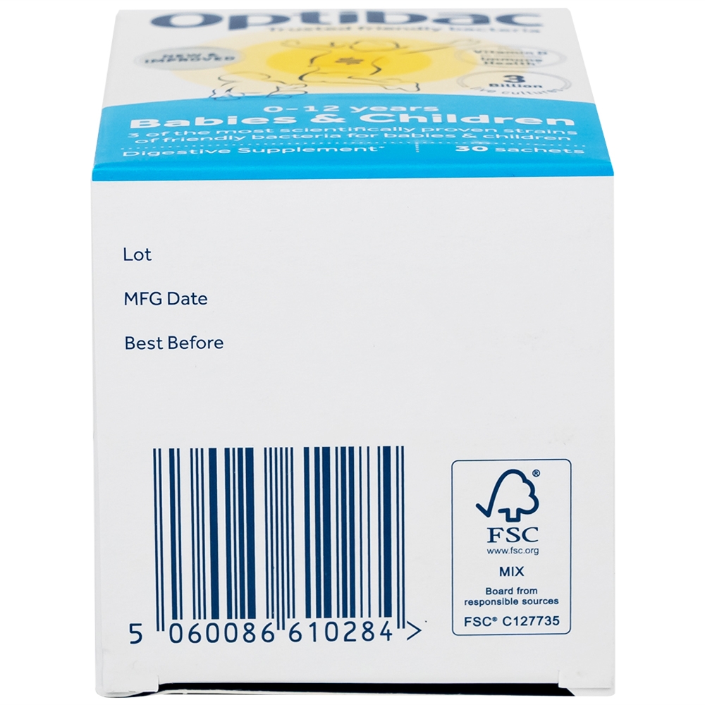 Hình ảnh Bột Optibac Babies and Children Optibac Probiotics bổ sung lợi khuẩn cho đường ruột, hỗ trợ tiêu hóa (30 gói)