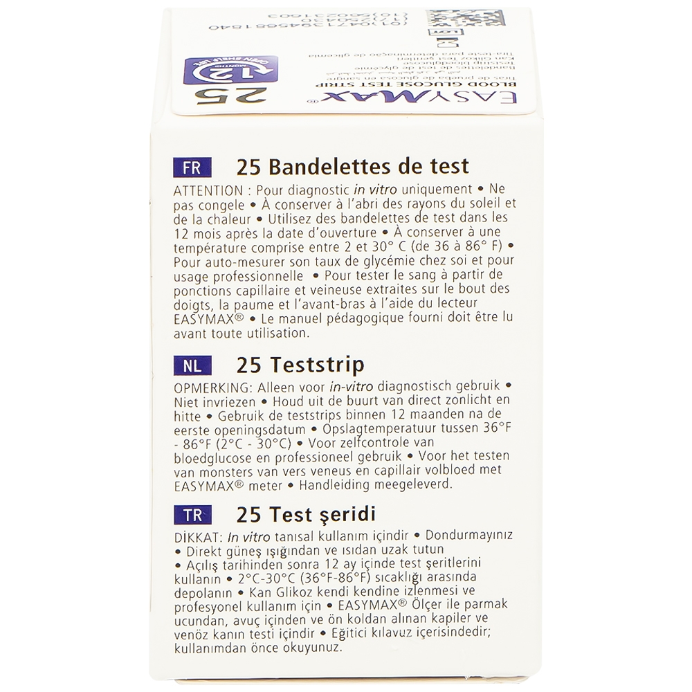 Hình ảnh Combo 3 hộp que thử đường huyết Easy Max (25 que - Tặng máy do đường huyết Easy Max Tag)