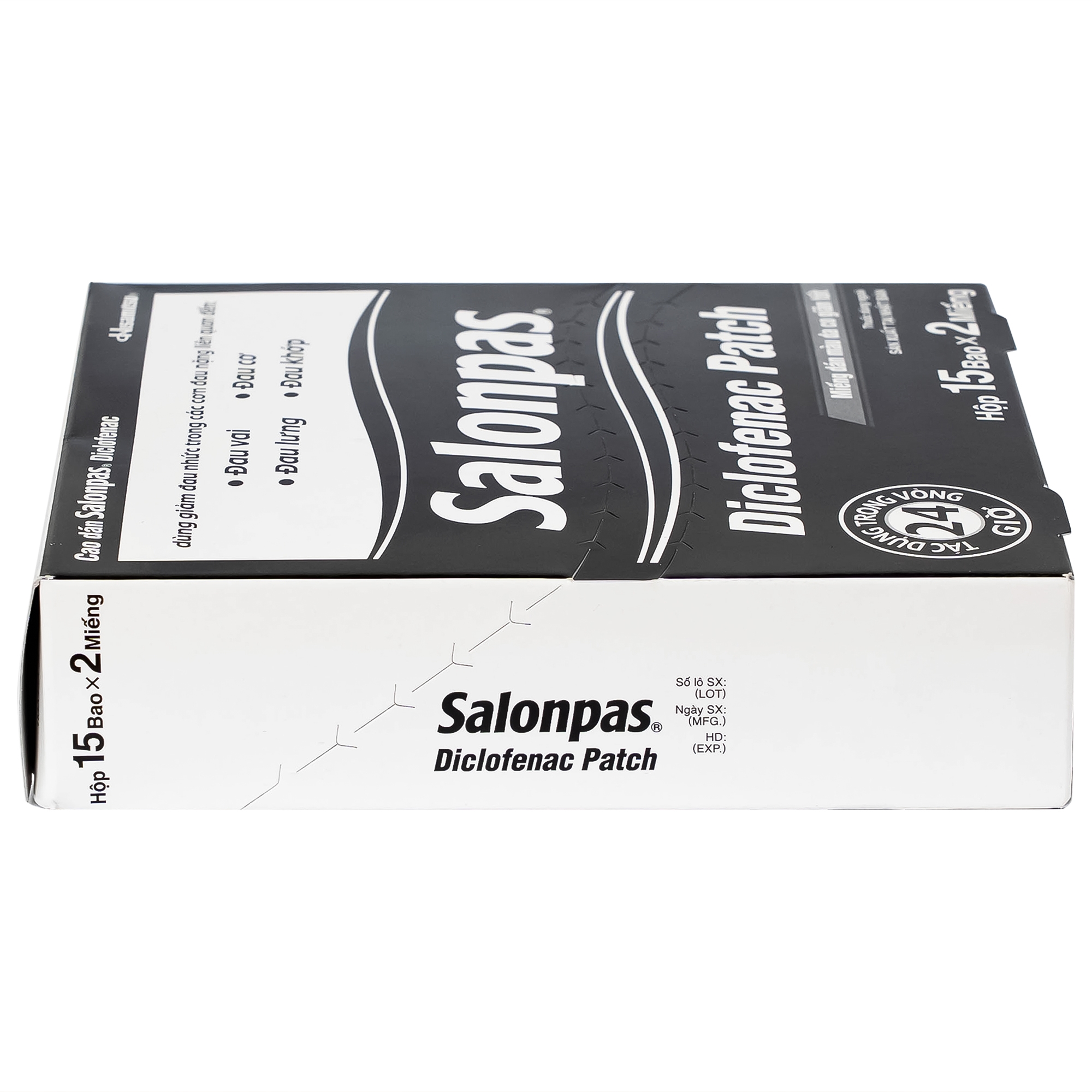 Hình ảnh Cao dán Salonpas Diclofenac Patch Hisamitsu giảm đau, kháng viêm đau cơ, đau vai (15 gói x 2 miếng)