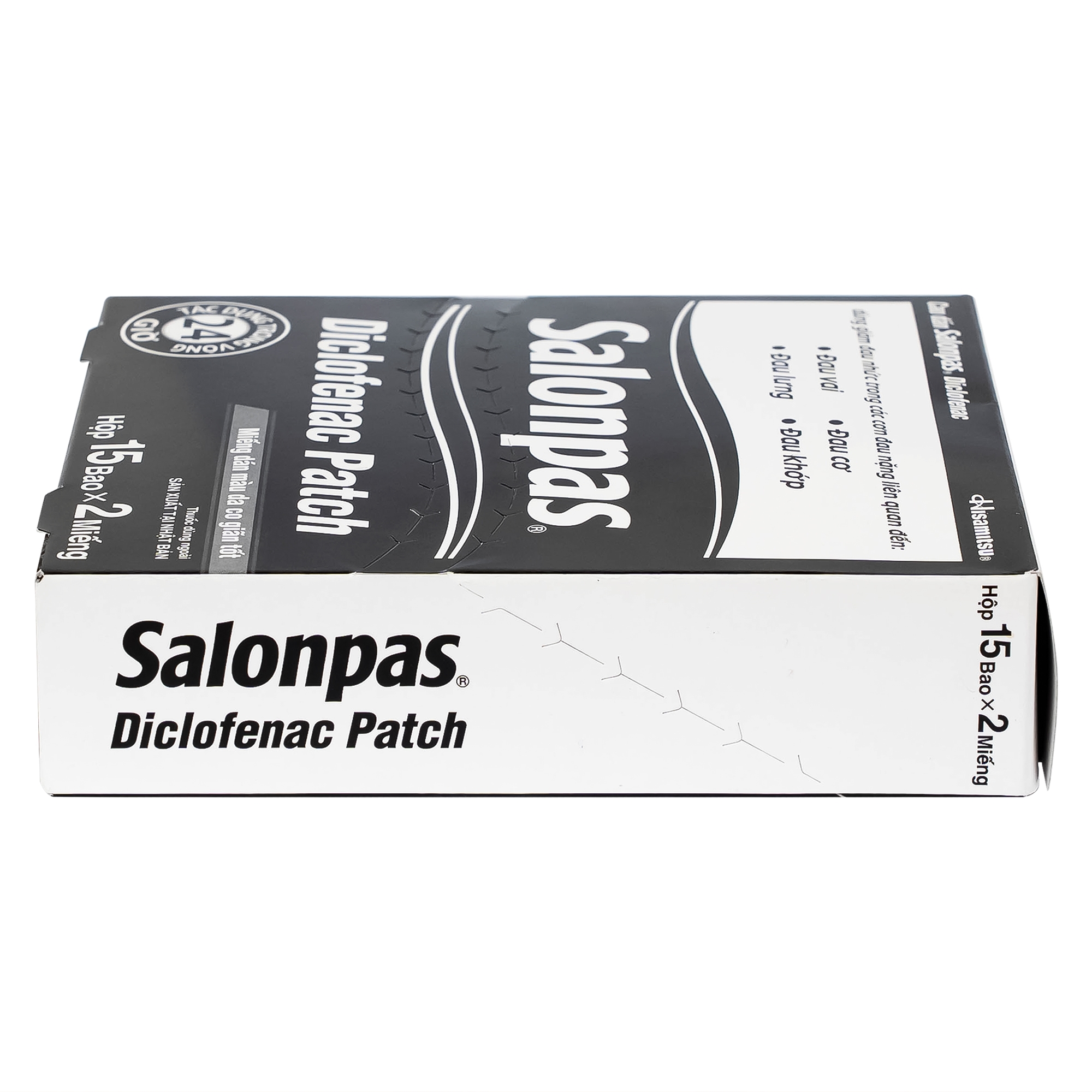 Hình ảnh Cao dán Salonpas Diclofenac Patch Hisamitsu giảm đau, kháng viêm đau cơ, đau vai (15 gói x 2 miếng)