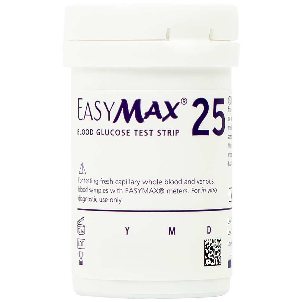 Hình ảnh Combo 3 hộp que thử đường huyết Easy Max (25 que - Tặng máy do đường huyết Easy Max Tag)