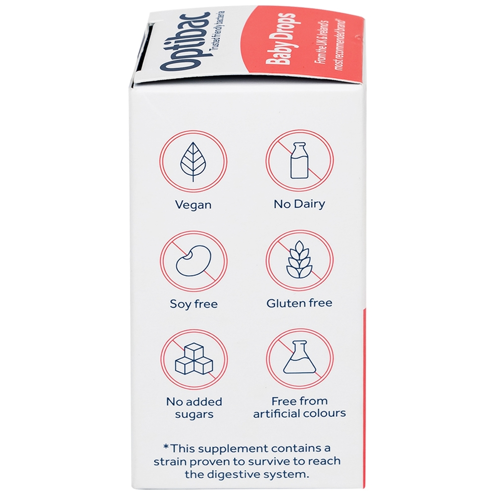 Hình ảnh Dung dịch Baby Drops 10ml Optibac Probiotics bổ sung lợi khuẩn cho đường ruột, hỗ trợ tiêu hóa