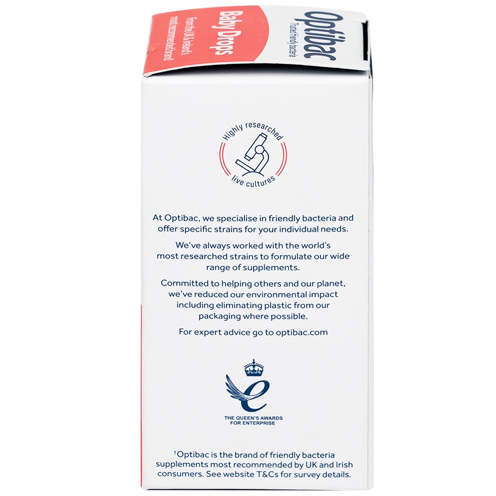 Hình ảnh Dung dịch Baby Drops 10ml Optibac Probiotics bổ sung lợi khuẩn cho đường ruột, hỗ trợ tiêu hóa