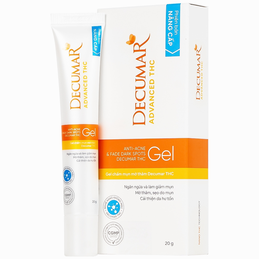 Hình ảnh Gel chấm mụn, mờ thâm Decumar Advance THC 20g dưỡng ẩm da, da mềm, mịn