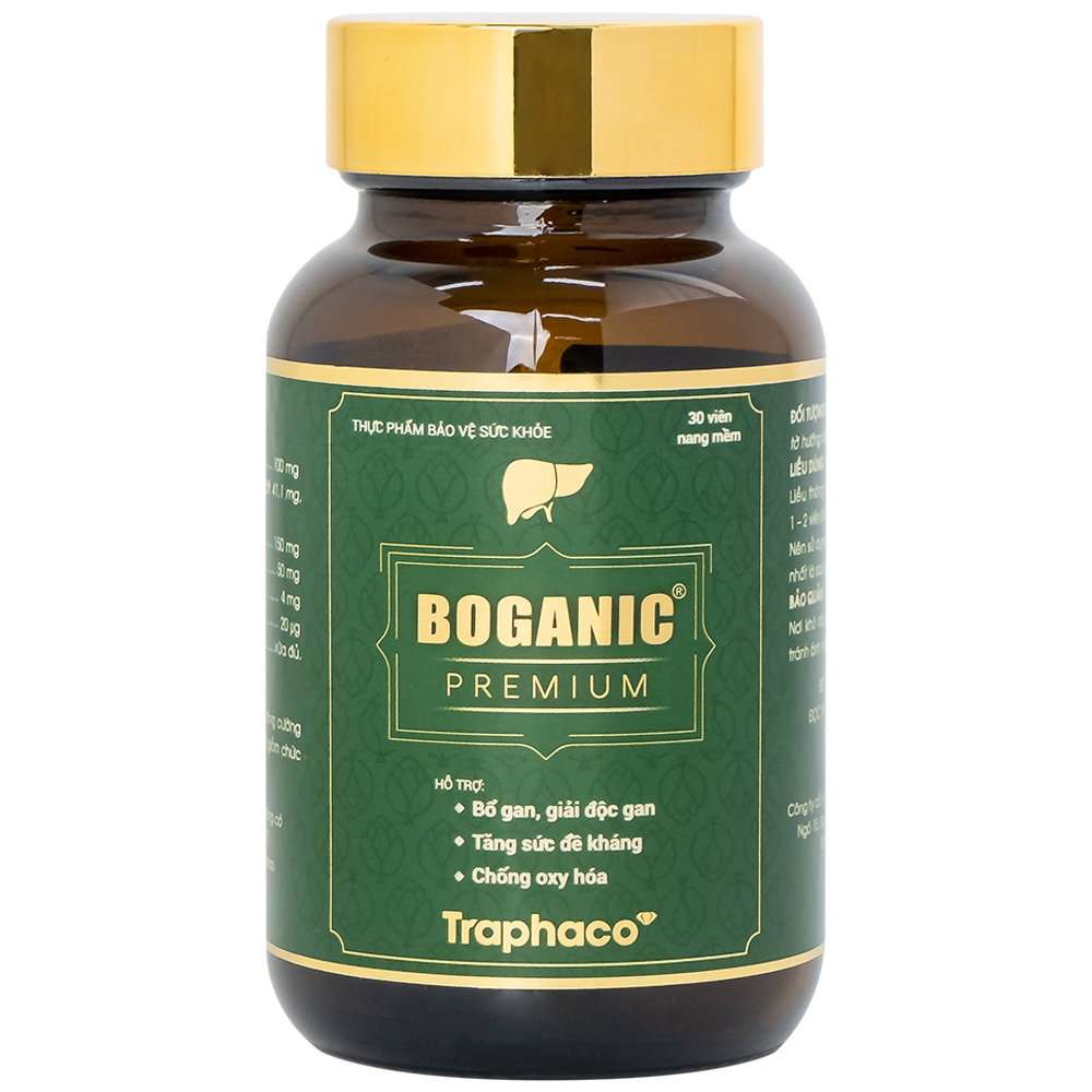 Hình ảnh Viên uống Boganic Premium Traphaco hỗ trợ bảo vệ và tăng cường chức năng gan (30 viên)