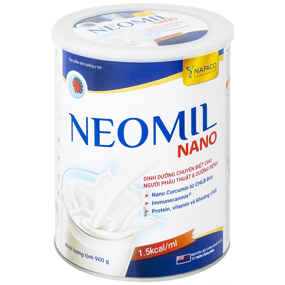 Hình ảnh Sữa bột Neomil Nano Nafaco 900g bổ sung dưỡng chất cho người sau phẫu thuật, dưỡng bệnh (900g)