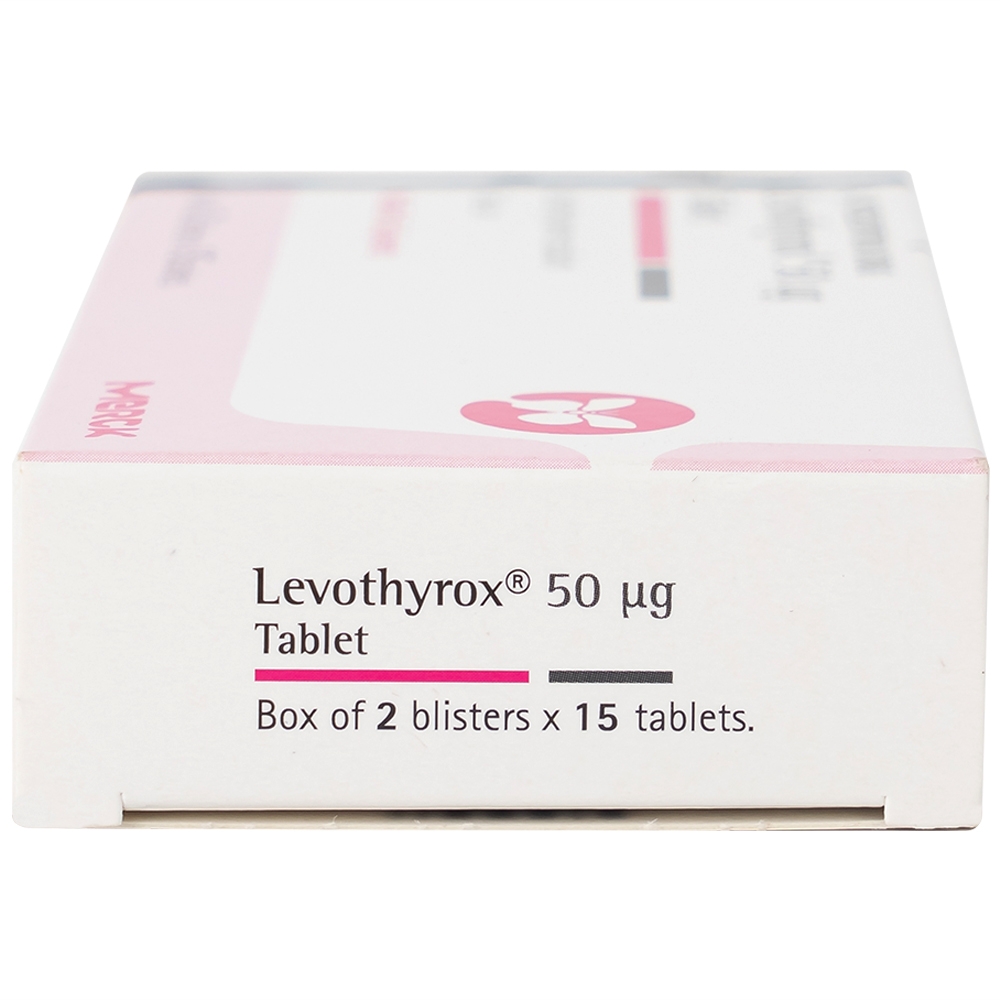 Hình ảnh Thuốc Levothyrox 50µg Merck điều trị bướu giáp, suy giáp, ung thư giáp (2 vỉ x 15 viên)
