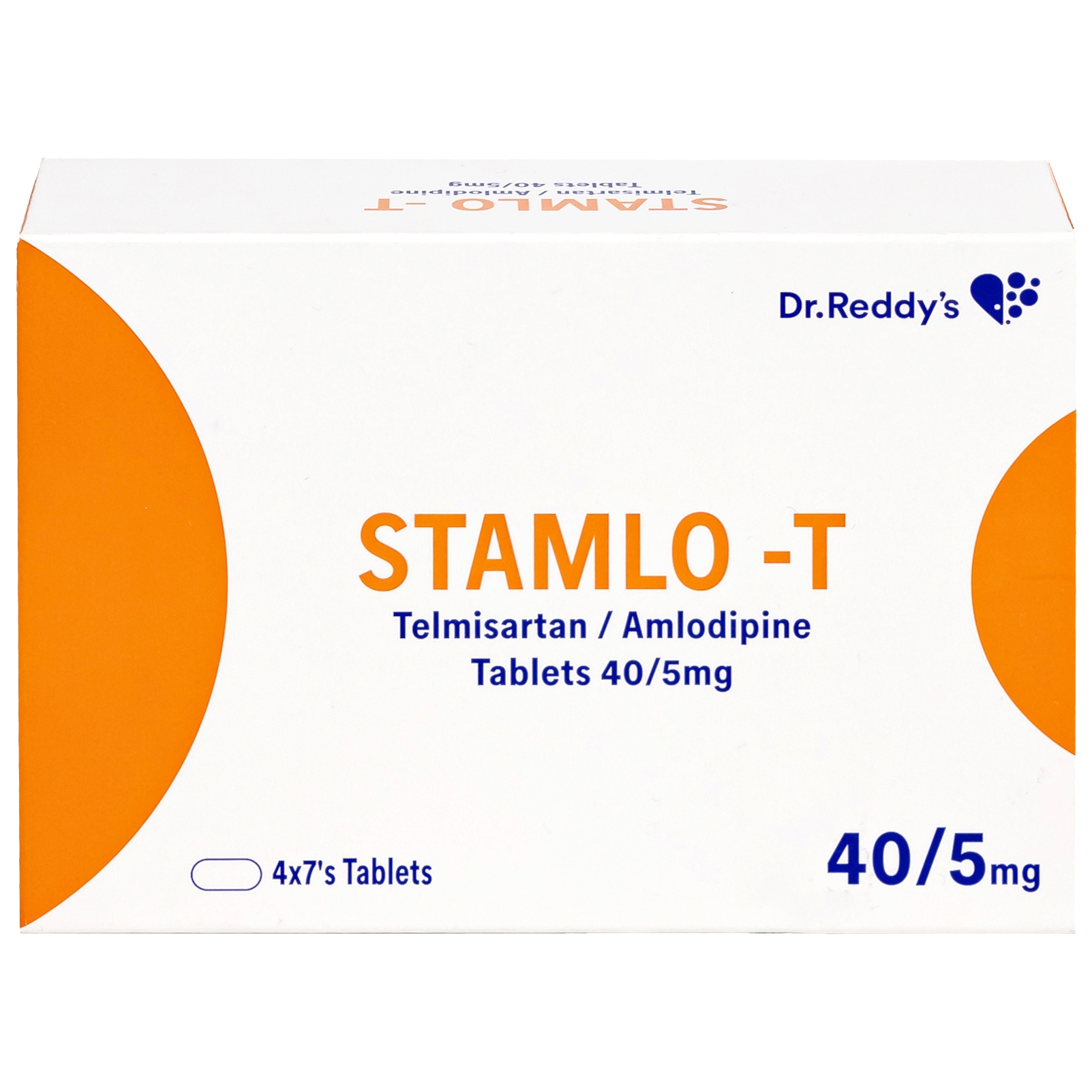 Hình ảnh Thuốc Stamlo-T 40mg/5mg Dr.Reddy điều trị tăng huyết áp (4 vỉ x 7 viên)