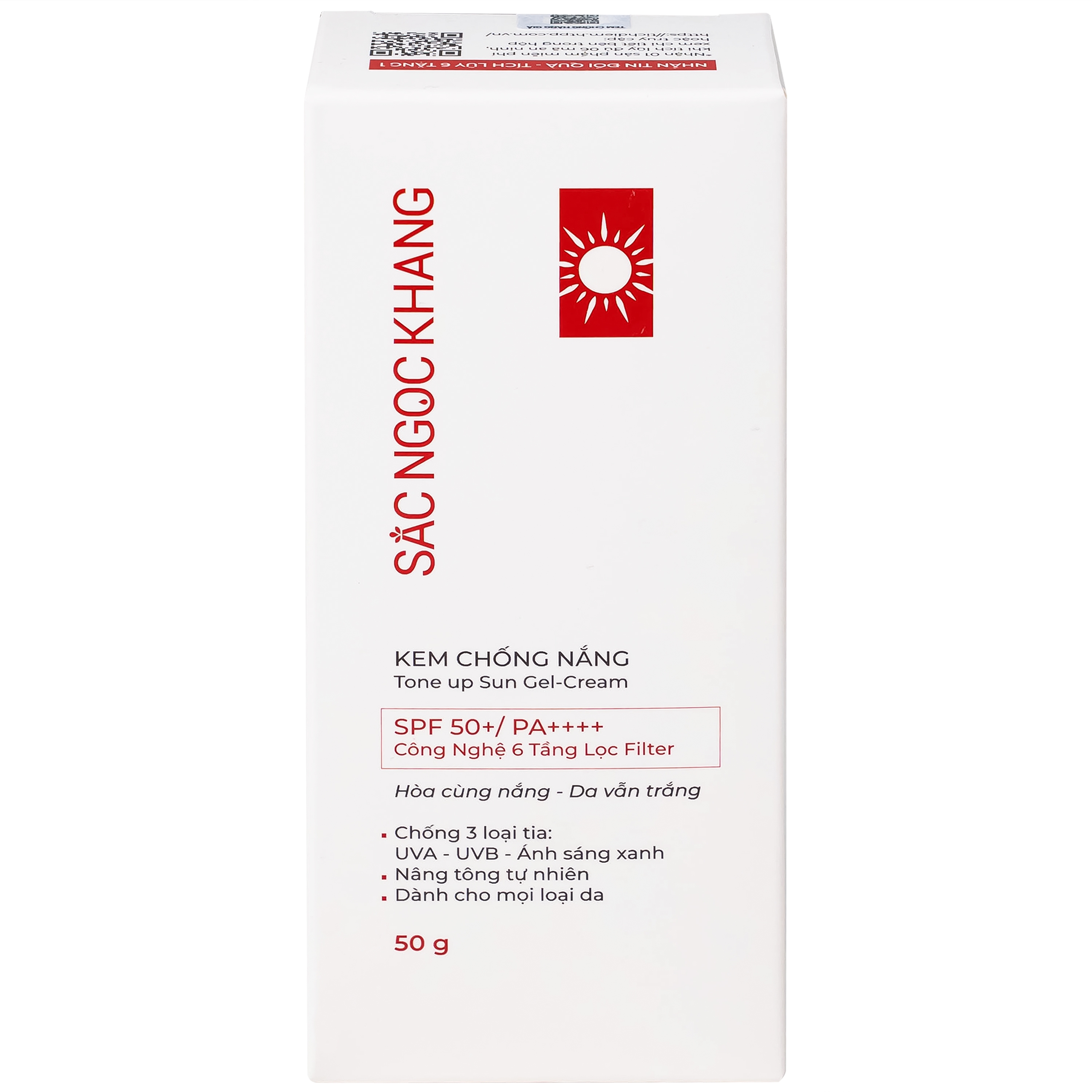 Hình ảnh Kem chống nắng nâng tông nhẹ Sắc Ngọc Khang SPF 50+ PA++++ 50g