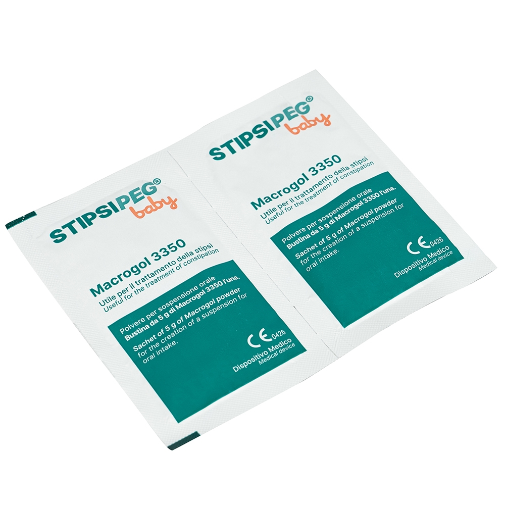 Hình ảnh Bột nhuận tràng Stipsipeg Baby Macrogol 3350 giảm táo bón cho trẻ từ 6 tháng tuổi (20 gói x 5g)