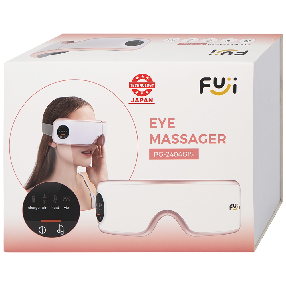 Hình ảnh Máy mát xa mắt Fuji PG-2404G15 giúp massage thái dương và các huyệt đạo khác ở vùng mắt