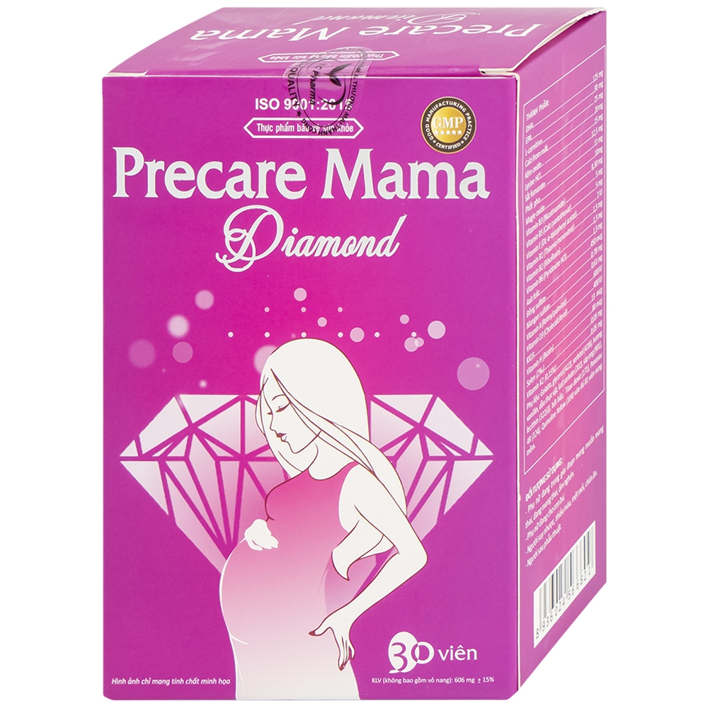 Hình ảnh Viên uống Precare Mama Diamond cung cấp các vitamin, khoáng chất cho phụ nữ mang thai (30 viên)