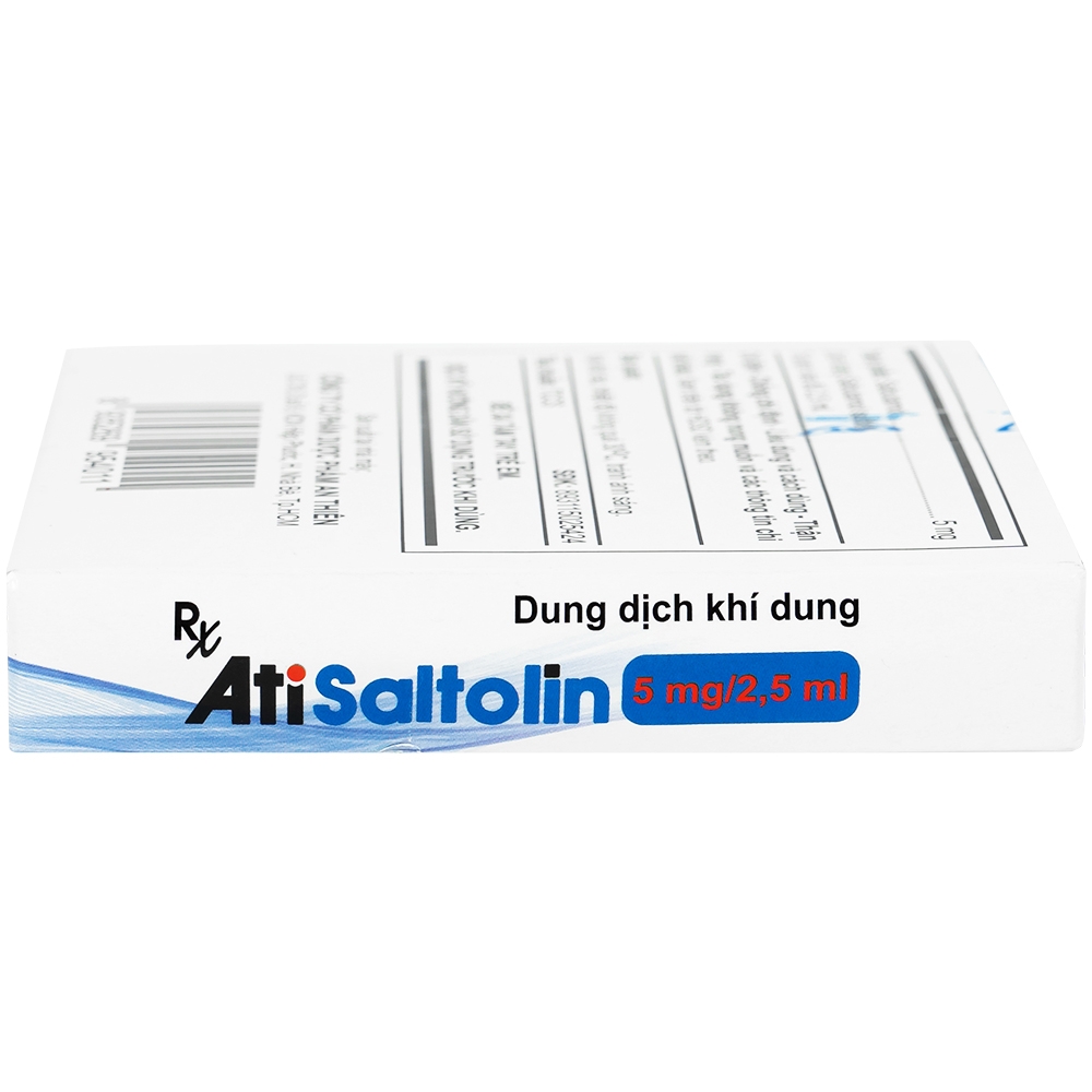 Hình ảnh Dung dịch khí dung AtiSaltolin 5mg/2,5ml An Thiên điều trị chứng co thắt phế quản (1 vỉ x 5 ống)