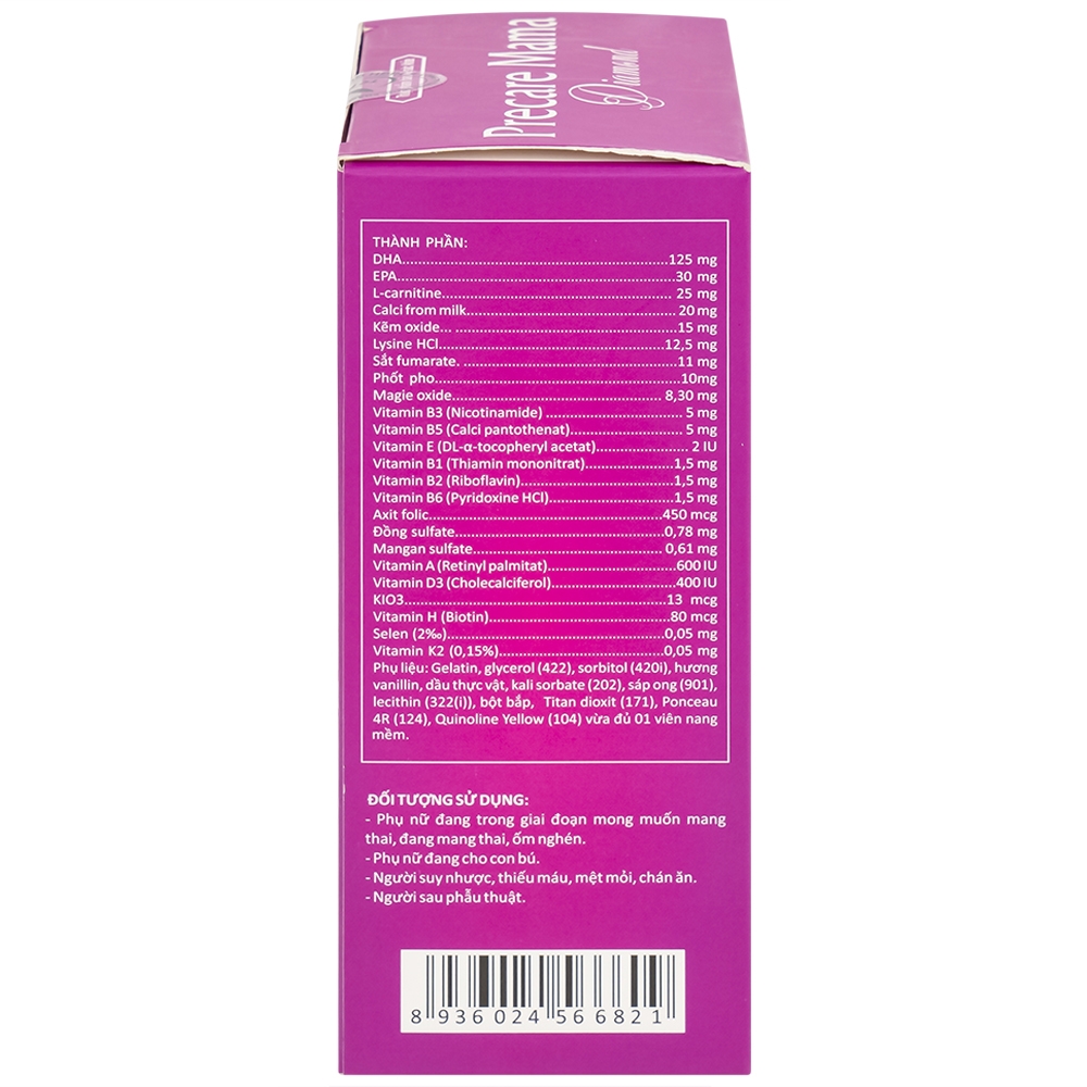 Hình ảnh Viên uống Precare Mama Diamond cung cấp các vitamin, khoáng chất cho phụ nữ mang thai (30 viên)