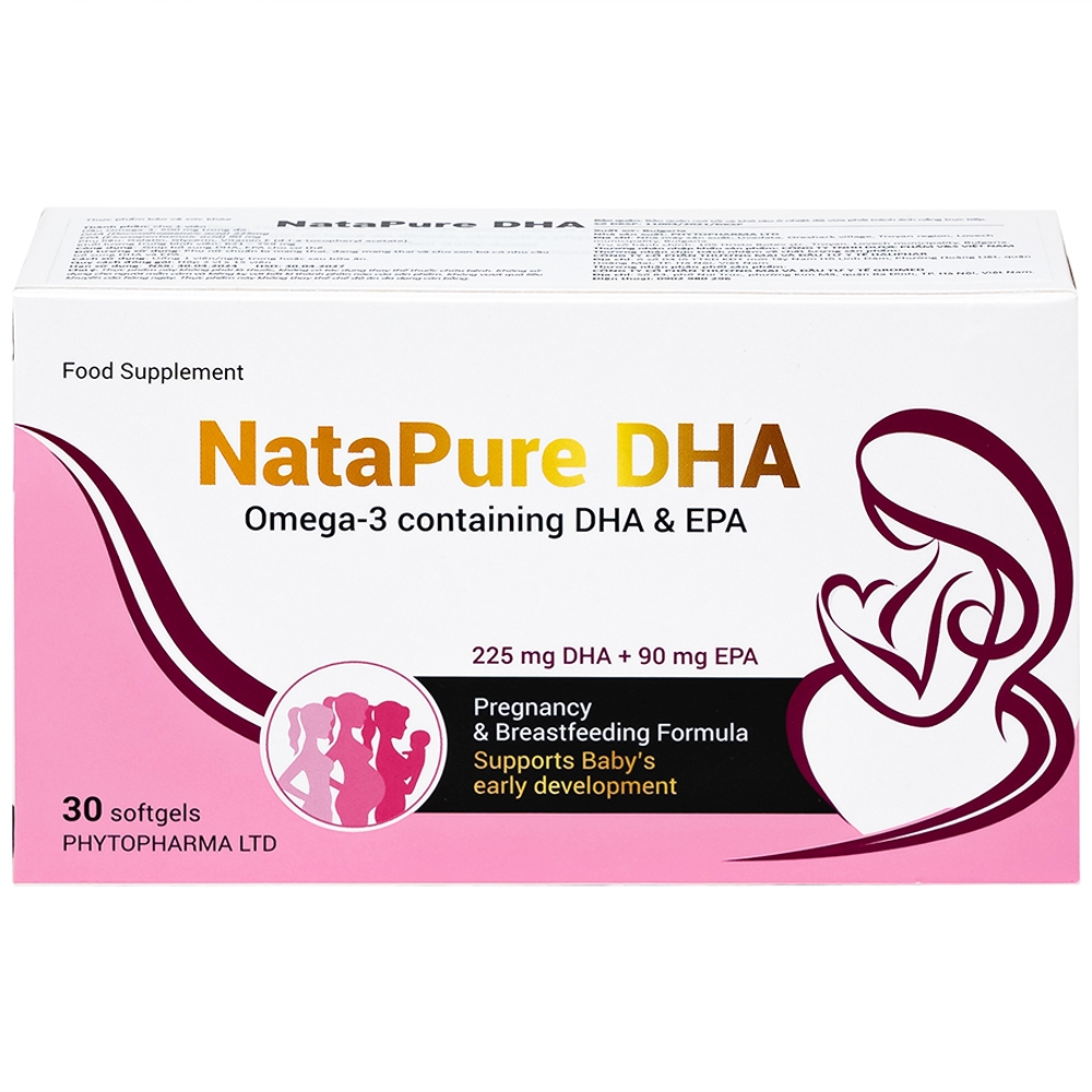 Hình ảnh Viên uống Natapure DHA Phytopharma bổ sung DHA, EPA cho cơ thể (2 vỉ x 15 viên)