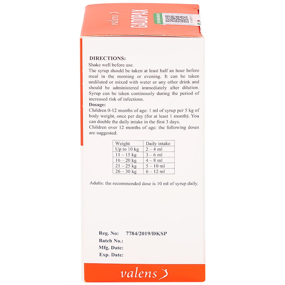 Hình ảnh Siro Gadopax Forte hỗ trợ tăng sức đề kháng của cơ thể (100ml)