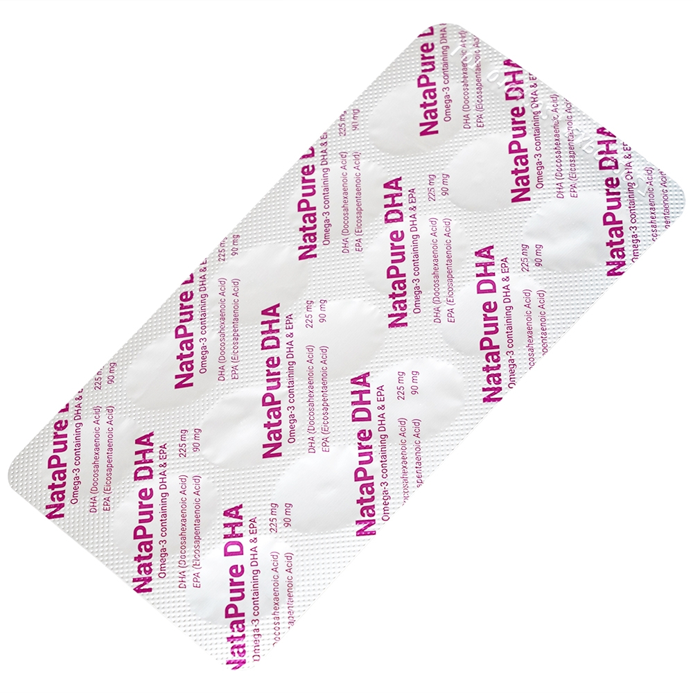Hình ảnh Viên uống Natapure DHA Phytopharma bổ sung DHA, EPA cho cơ thể (2 vỉ x 15 viên)