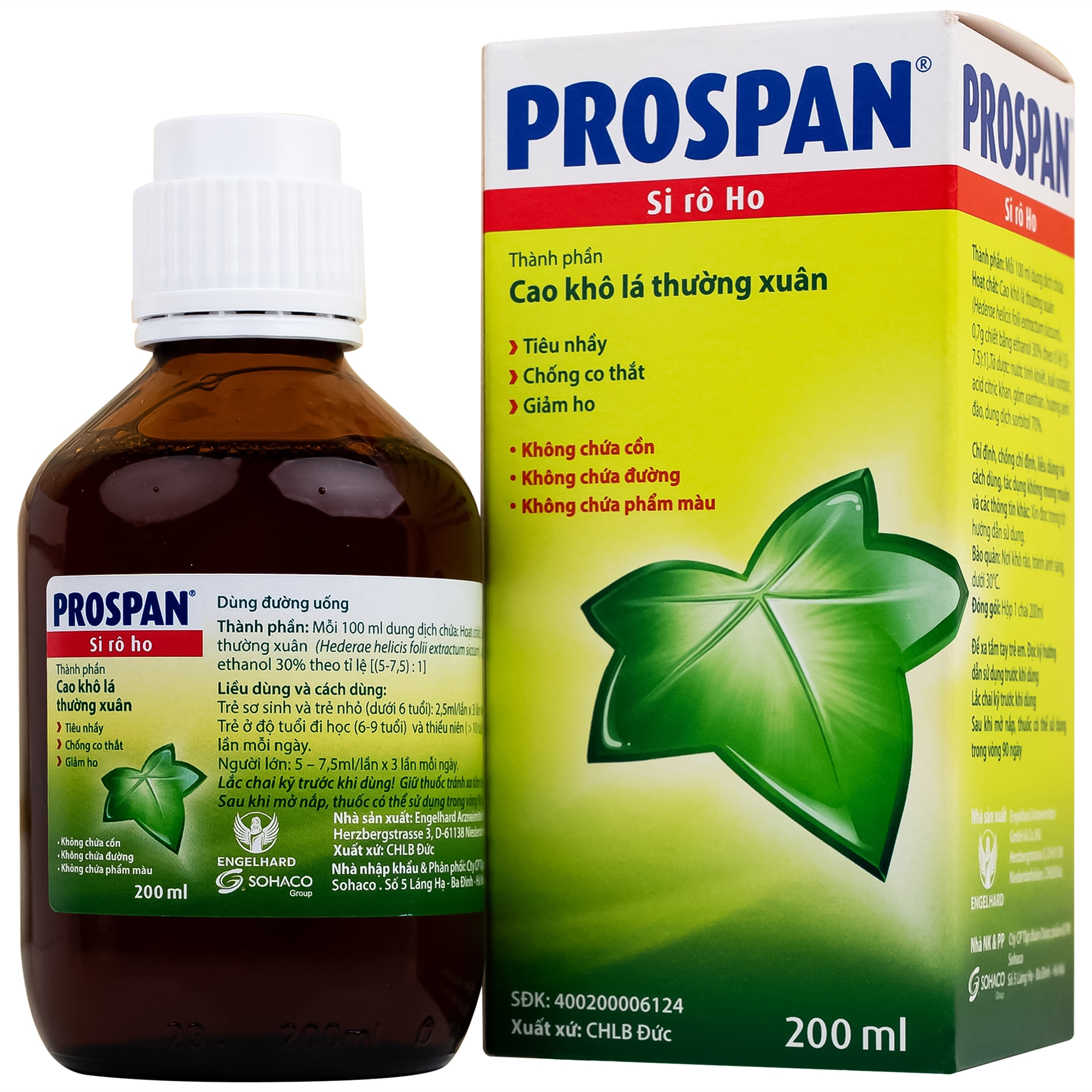 Hình ảnh Thuốc Prospan Engelhard điều trị triệu chứng trong các bệnh lý viêm phế quản mạn tính 200ml