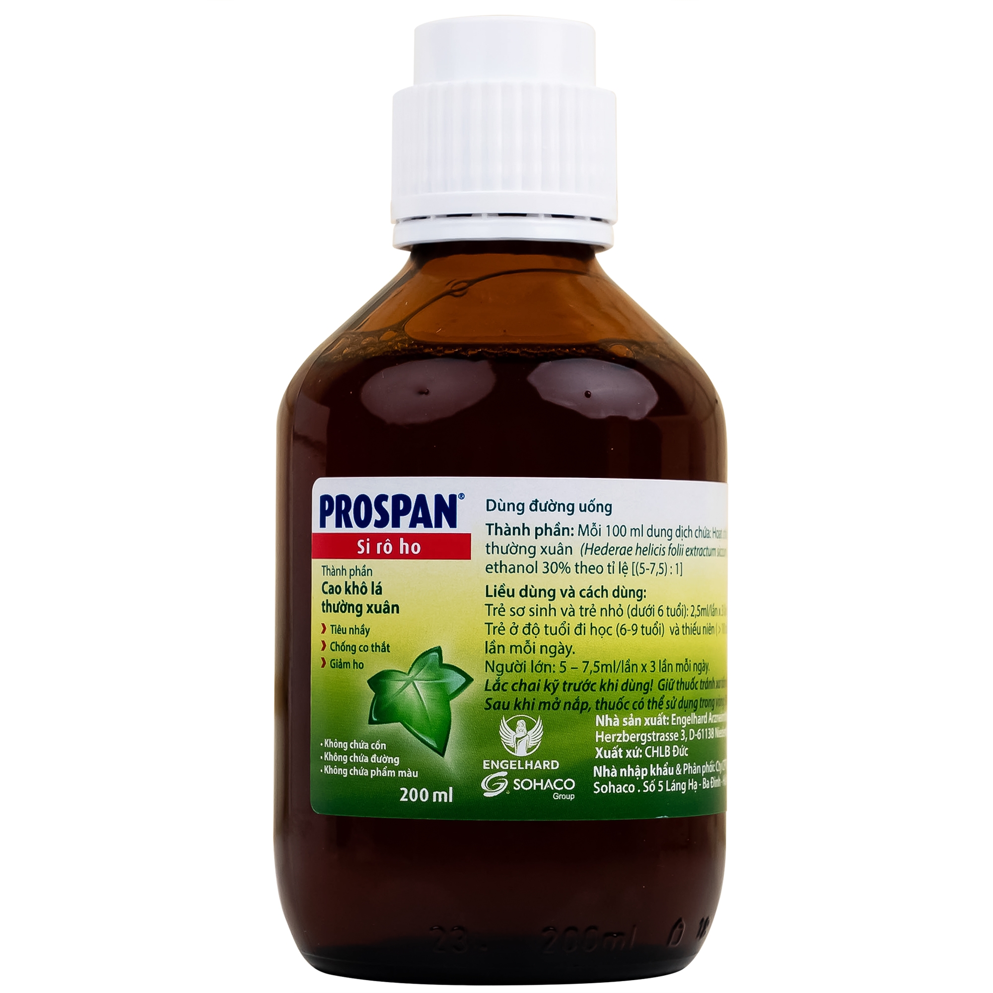 Hình ảnh Thuốc Prospan Engelhard điều trị triệu chứng trong các bệnh lý viêm phế quản mạn tính 200ml
