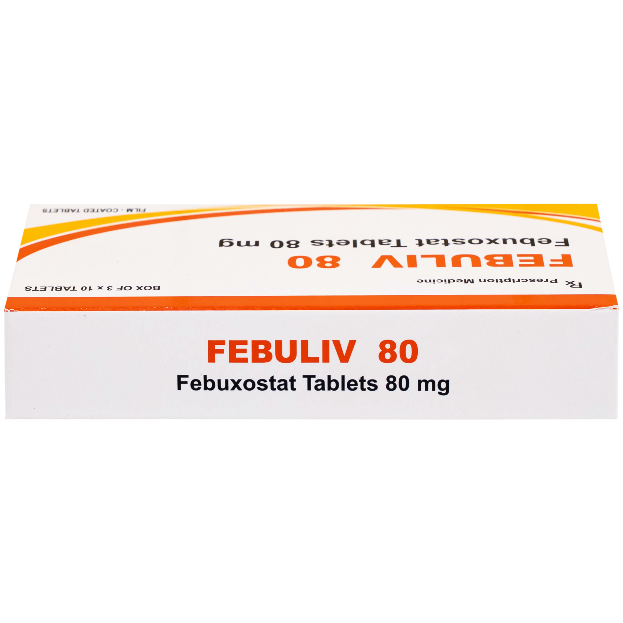 Hình ảnh Thuốc Febuliv 80mg RV điều trị tăng acid uric huyết mạn tính (3 vỉ x 10 viên)