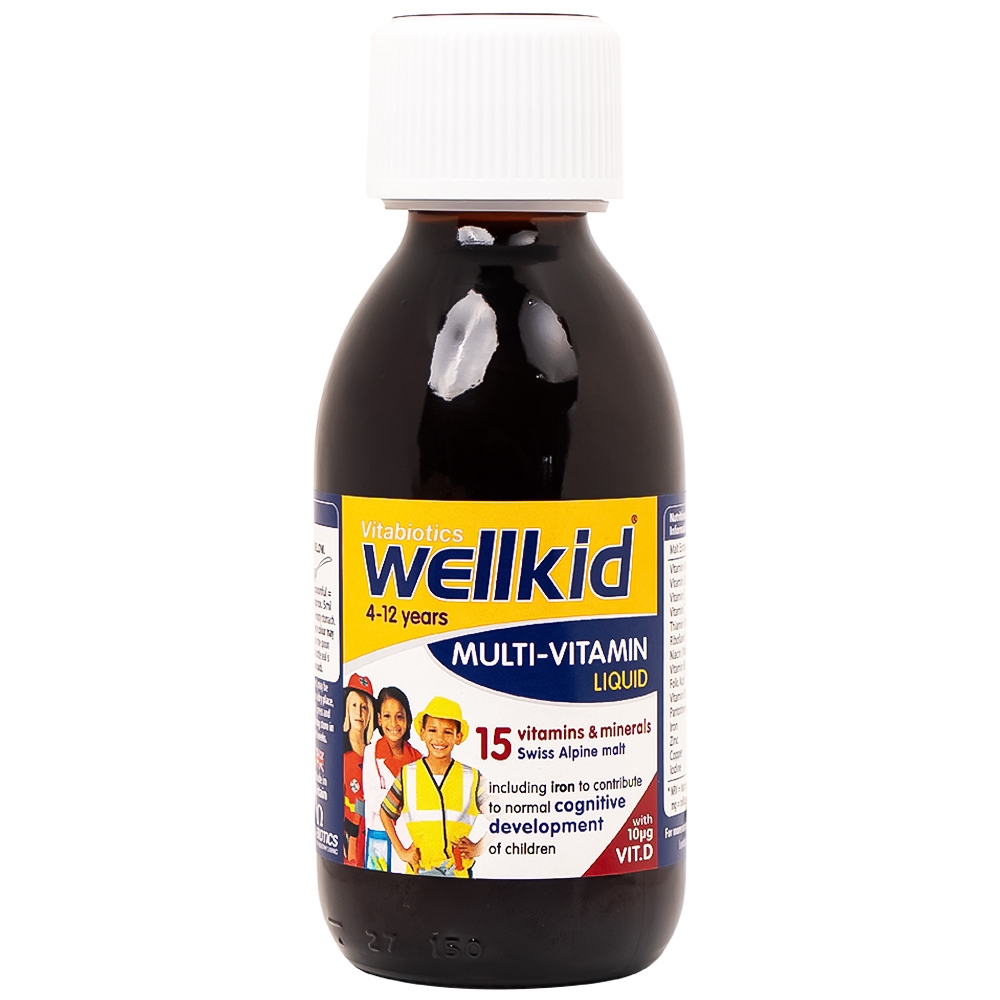 Hình ảnh Siro WellKid Multi-Vitamin Liquid bổ sung vitamin, khoáng chất cho trẻ em (150ml)