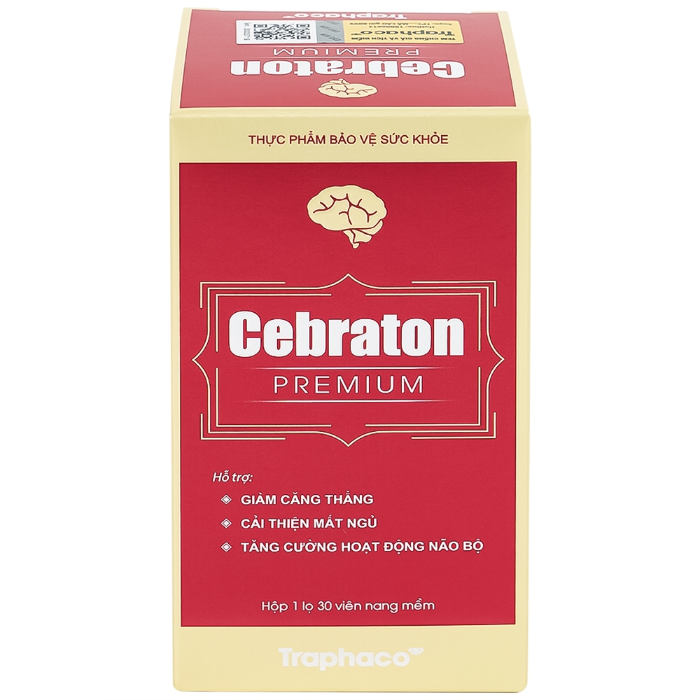 Hình ảnh Viên uống Cebraton Premium Traphaco bổ sung vitamin cho não bộ, tăng tuần hoàn máu não (30 viên)