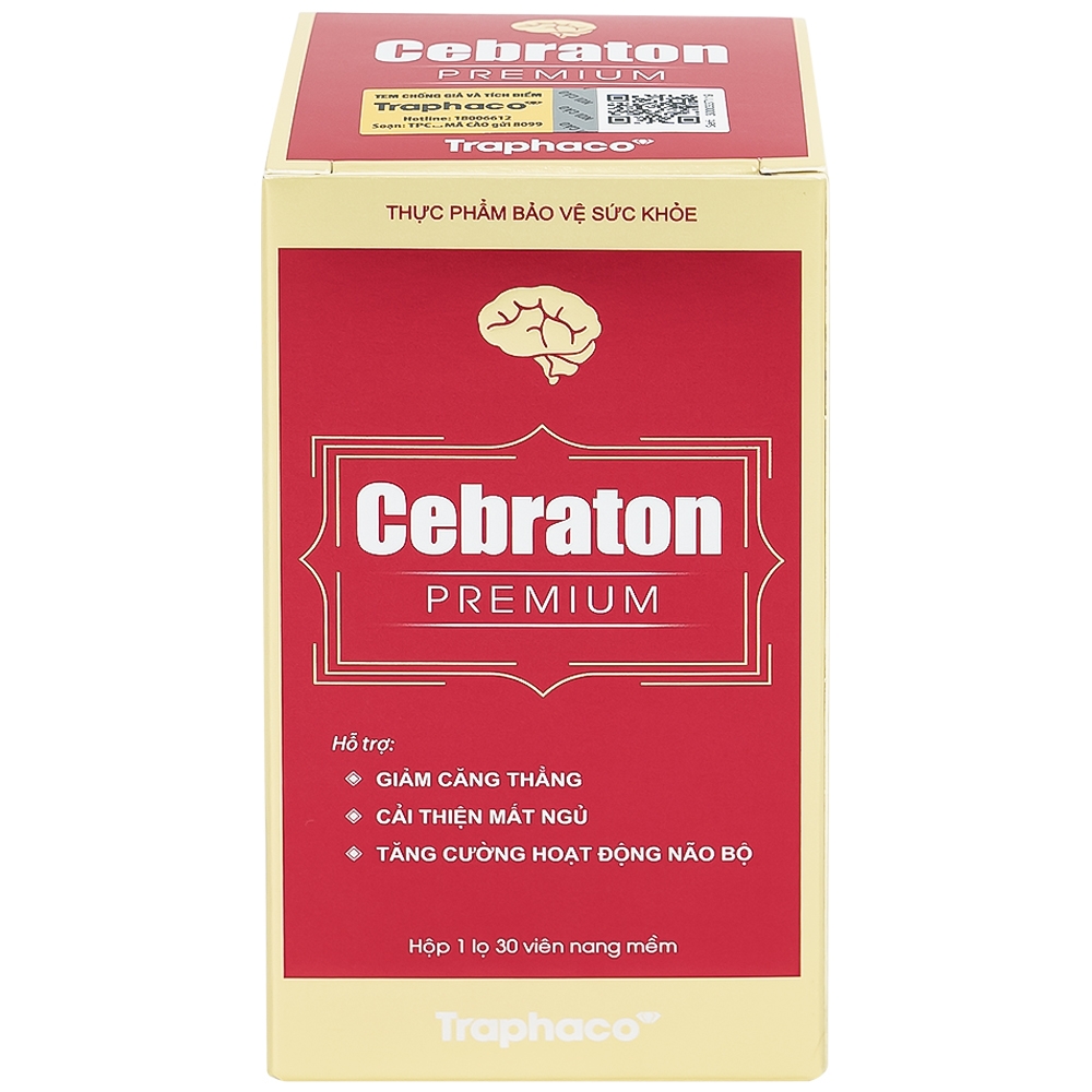 Hình ảnh Viên uống Cebraton Premium Traphaco bổ sung vitamin cho não bộ, tăng tuần hoàn máu não (30 viên)