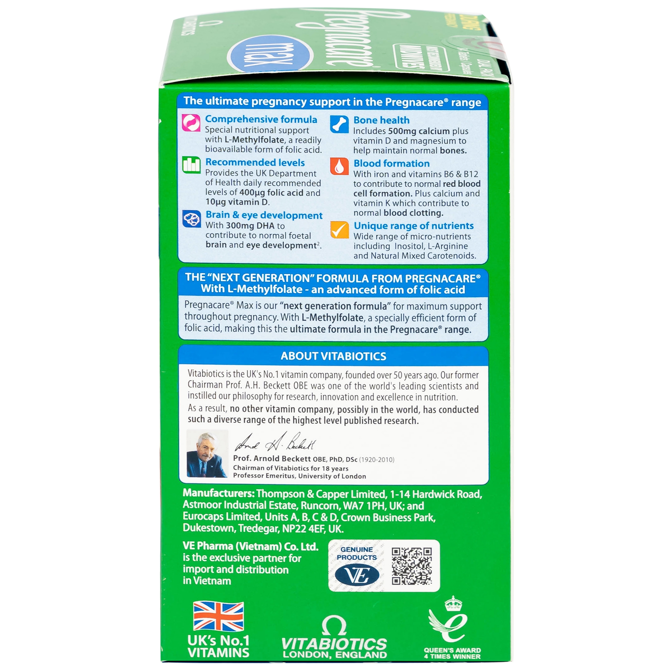 Hình ảnh Viên uống Pregnacare Max Omega 3 DHA Vitabiotics cung cấp vitamin và khoáng chất cho phụ nữ mang thai (84 viên)