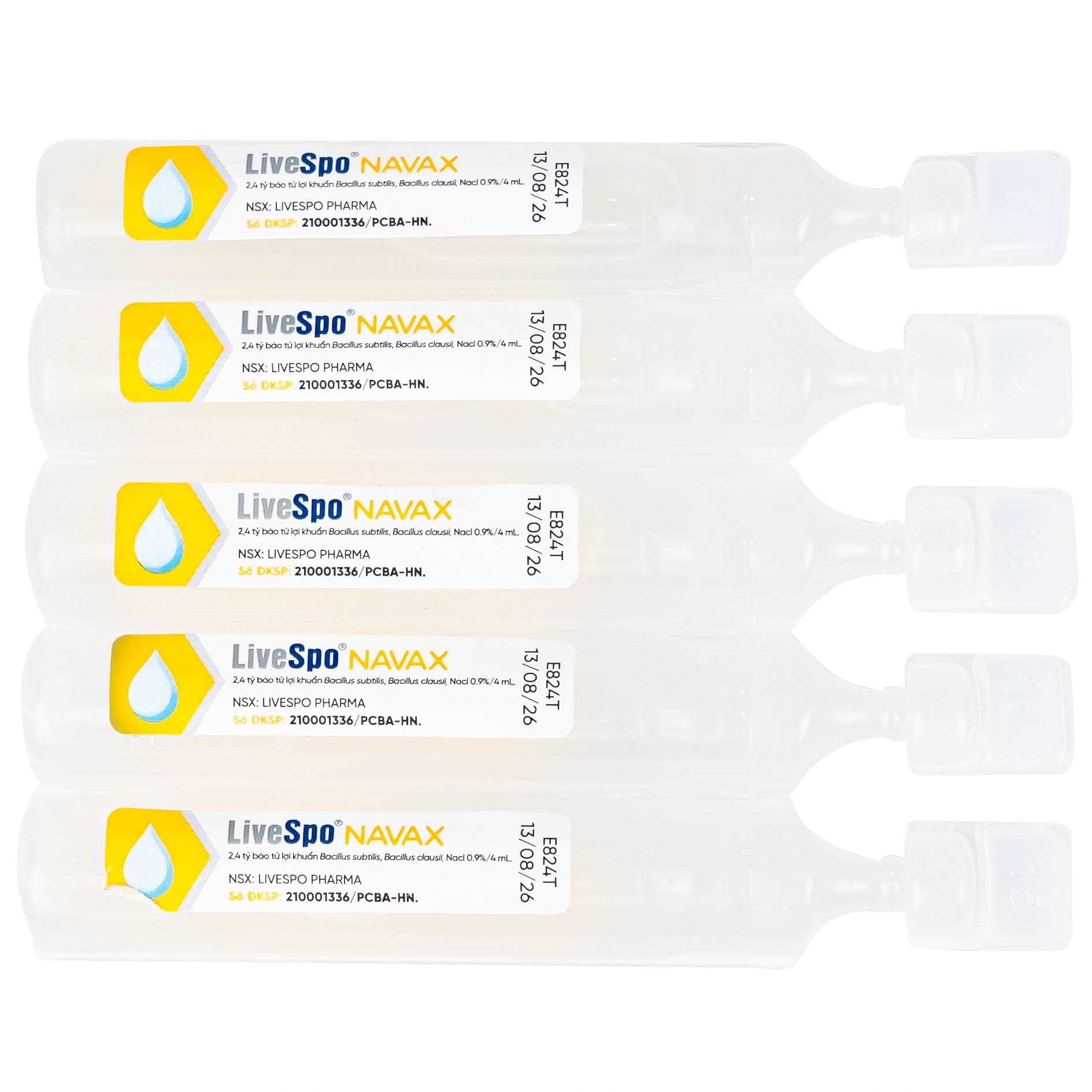 Hình ảnh Dung dịch vệ sinh tai, mũi, họng LiveSpo Navax 4ml giảm nguy cơ viêm đường hô hấp (10 ống)