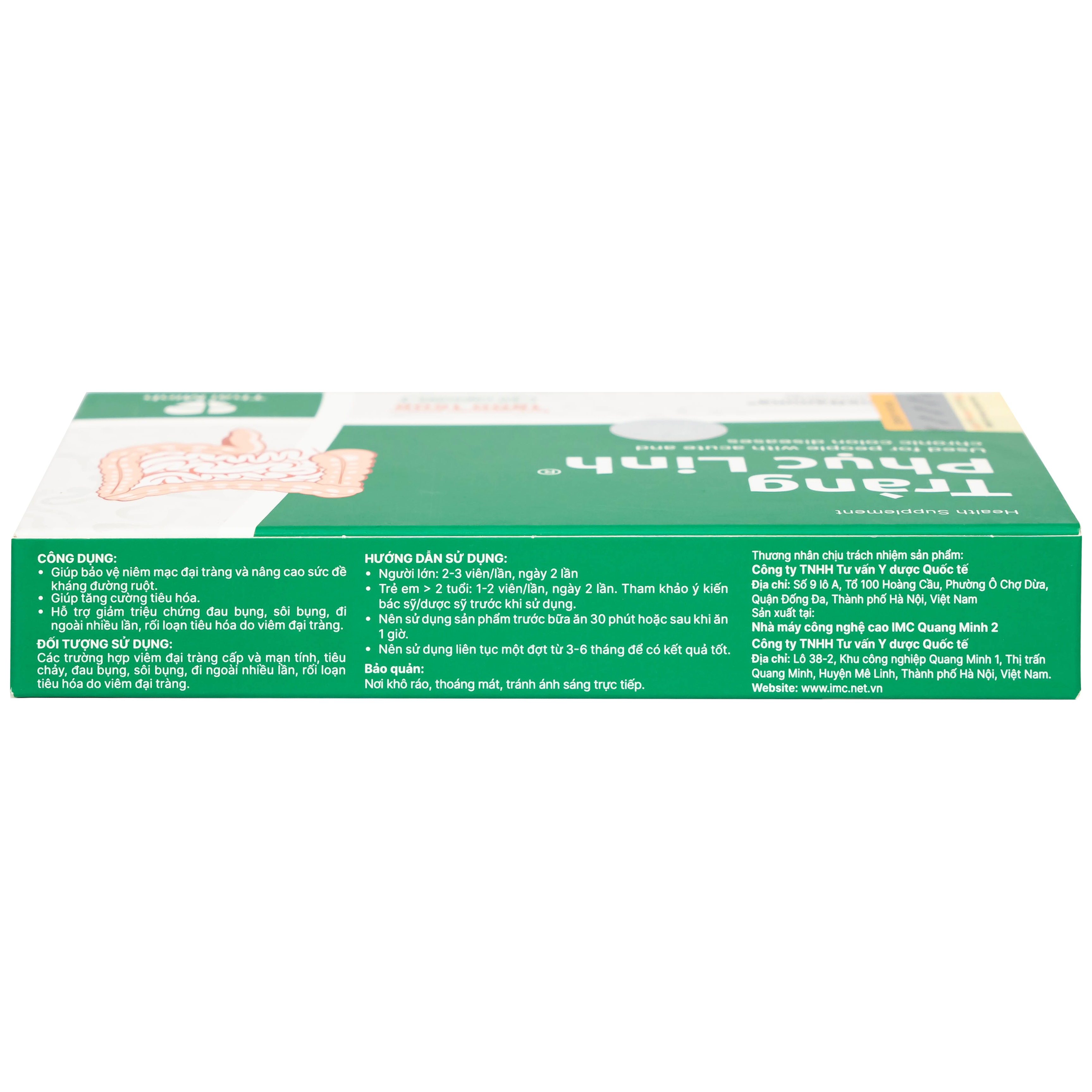 Hình ảnh Viên uống Tràng Phục Linh Thái Minh dùng cho người bị viêm đại tràng cấp và mạn tính (2 vỉ x 10 viên)