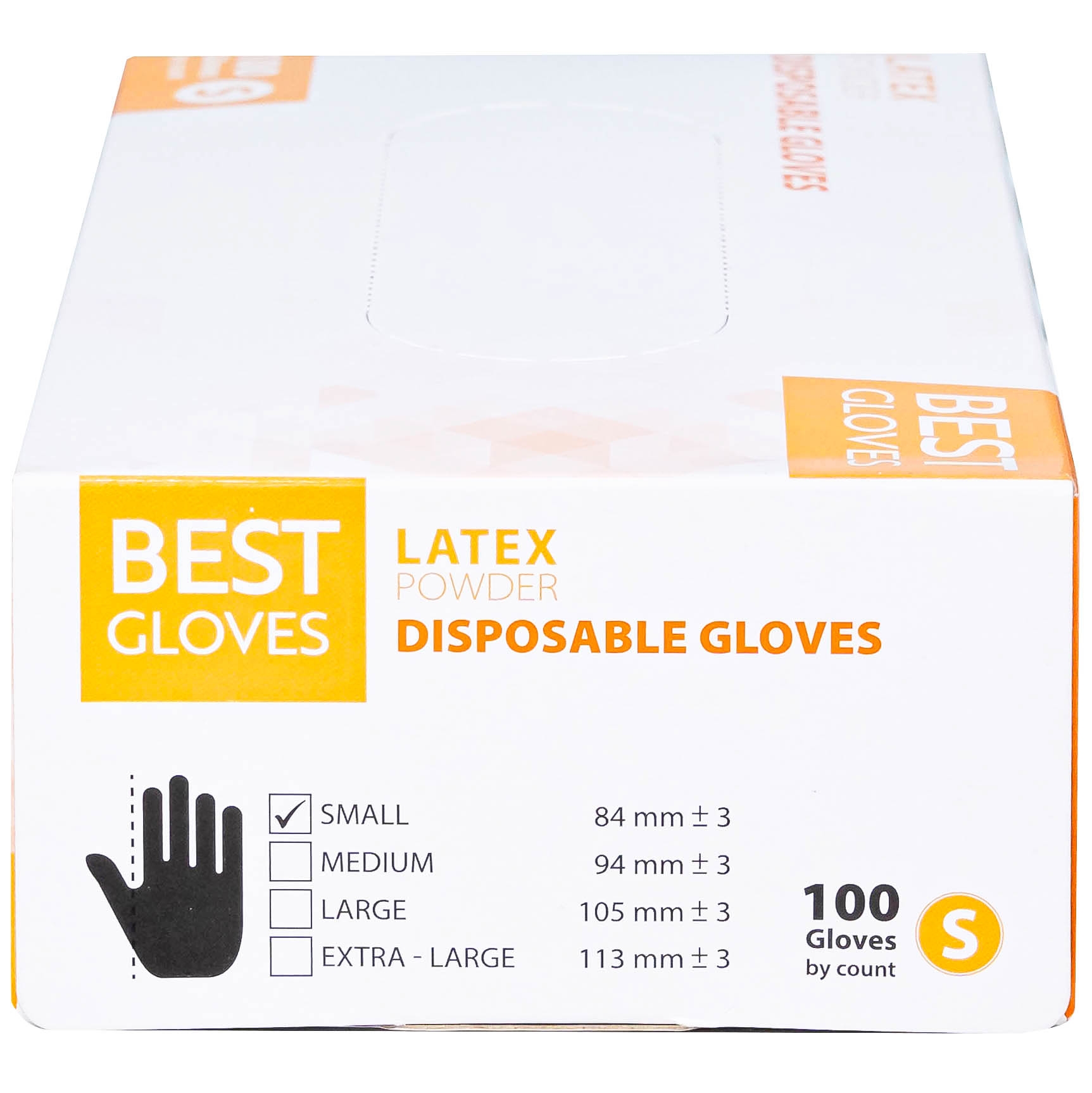 Hình ảnh Găng tay cao su y tế có bột phủ Latex Powder Disposable Best Gloves size S (100 cái)