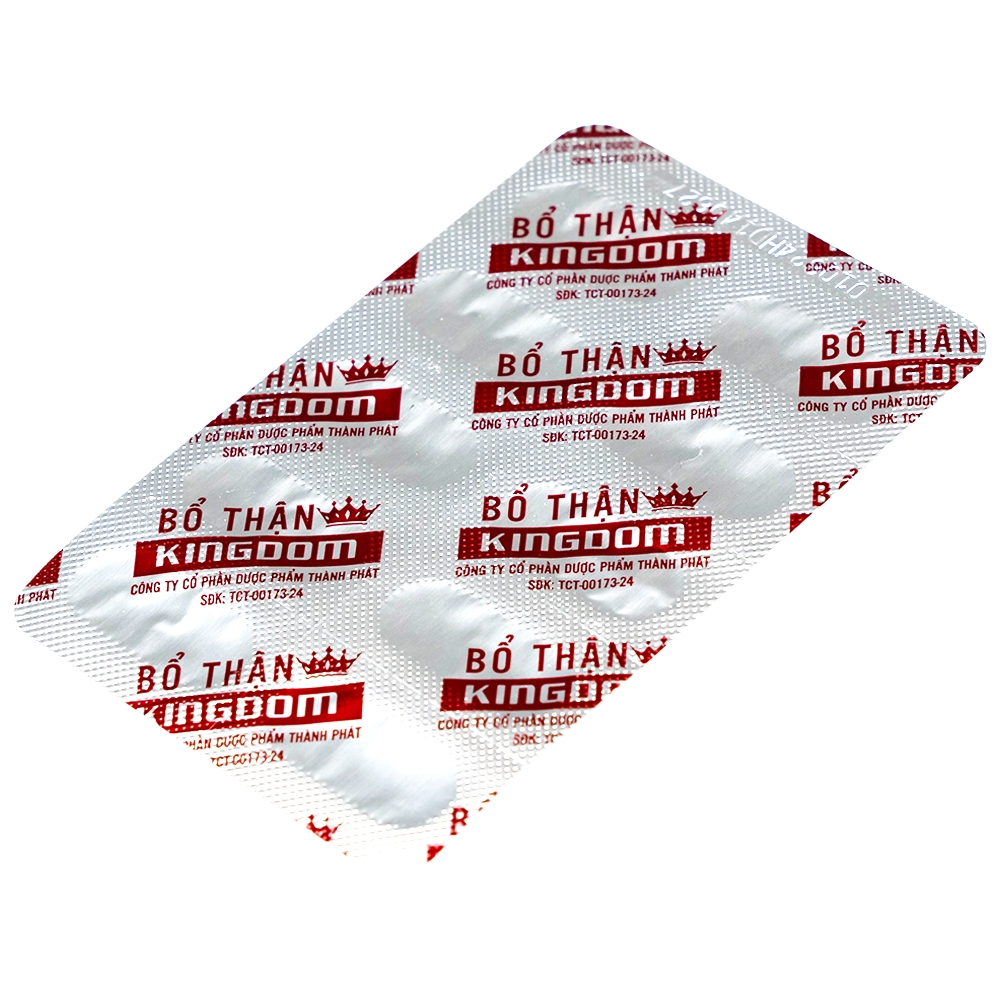 Hình ảnh Thuốc Bổ thận Kingdom Hgsg Pharma bồi bổ cơ thể, trị các chứng thận dương suy, lãnh cảm (3 vỉ x 10 viên)