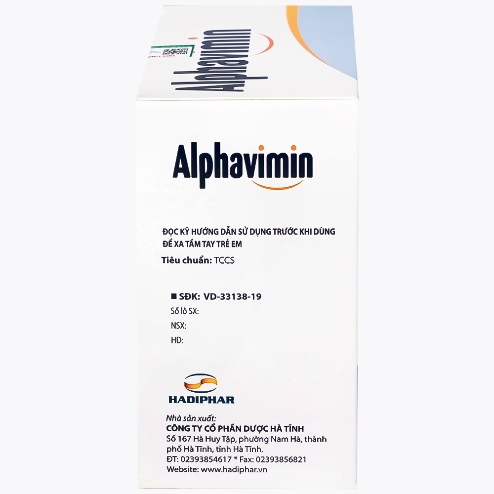 Hình ảnh Thuốc Alphavimin 10ml Hadiphar bổ sung vitamin trong thời kỳ dưỡng bệnh, chế độ ăn đặc biệt (20 ống)