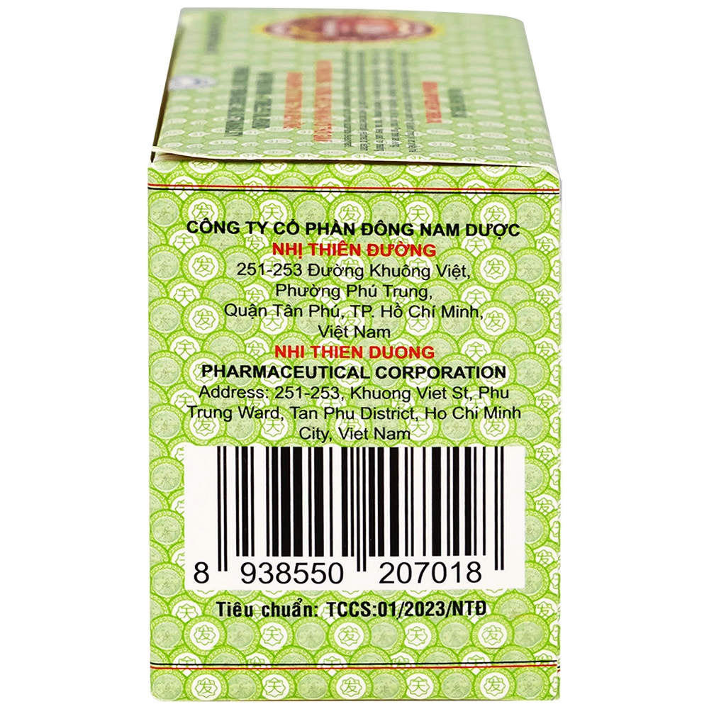 Hình ảnh Dầu Nhị Thiên Đường 1.5ml dùng khi bị cảm mạo phong hàn, sổ mũi (10 chai)