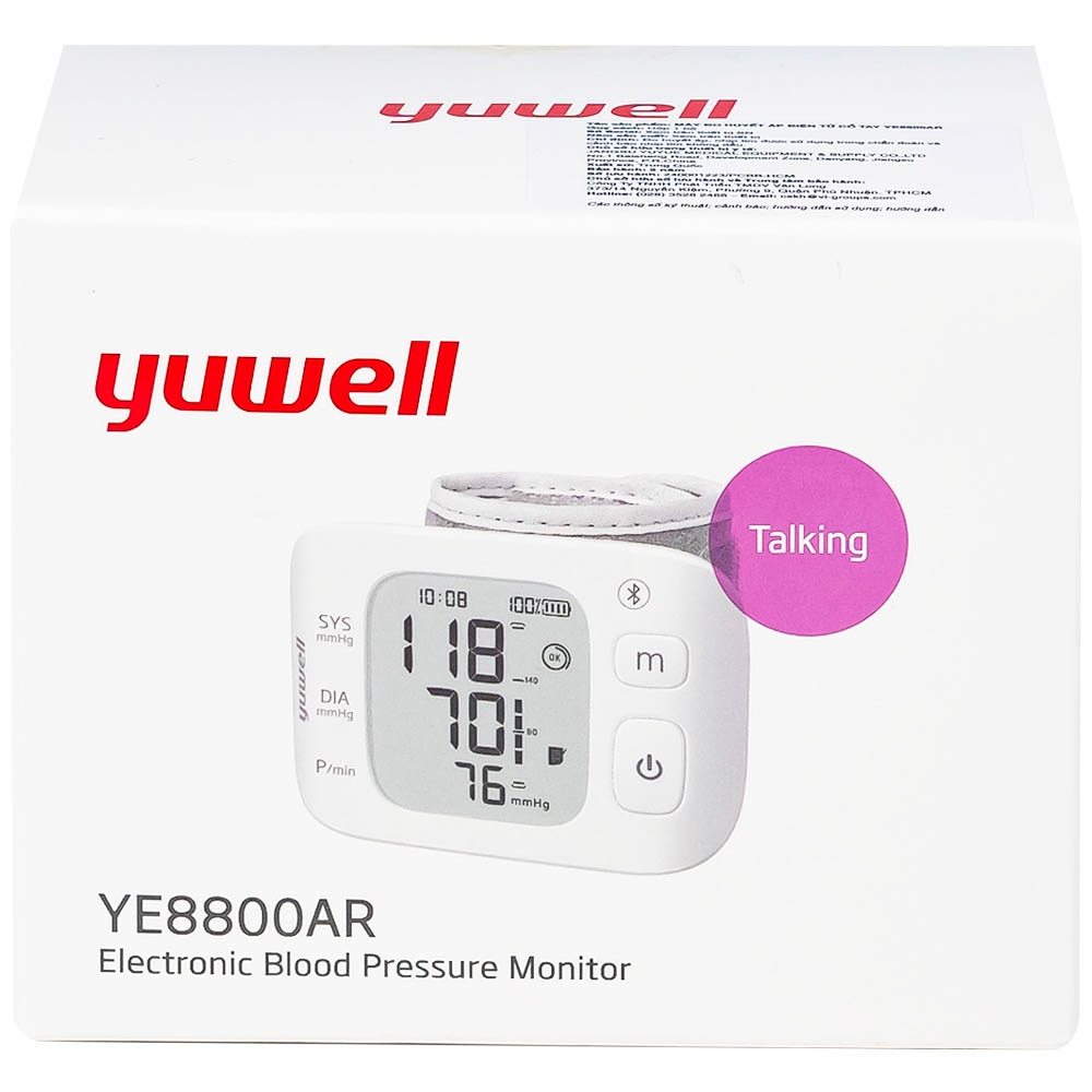Hình ảnh Máy đo huyết áp điện tử cổ tay Yuwell YE8800AR cảnh báo rung nhĩ, ngăn ngừa đột quỵ