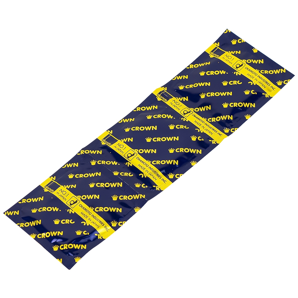 Hình ảnh Bao cao su Okamoto Crown kích cỡ nhỏ, siêu mỏng, mềm mại dùng để phòng tránh thai và ngăn ngừa HIV (3 cái)