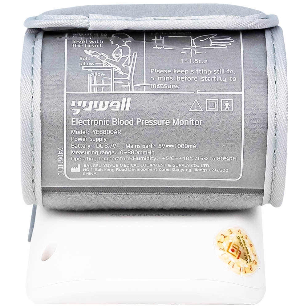 Hình ảnh Máy đo huyết áp điện tử cổ tay Yuwell YE8800AR cảnh báo rung nhĩ, ngăn ngừa đột quỵ