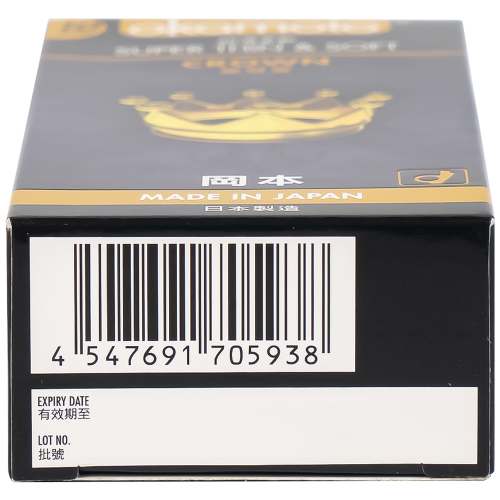 Hình ảnh Bao cao su Okamoto Crown kích cỡ nhỏ, siêu mỏng, mềm mại dùng để phòng tránh thai và ngăn ngừa HIV (10 cái)