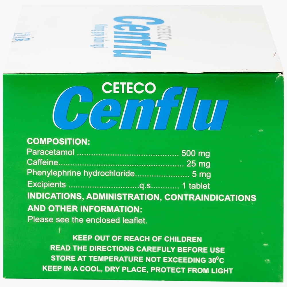 Hình ảnh Thuốc Ceteco Cenflu TW3 không gây buồn ngủ, giảm cơn đau do viêm xoang (10 vỉ x 10 viên)