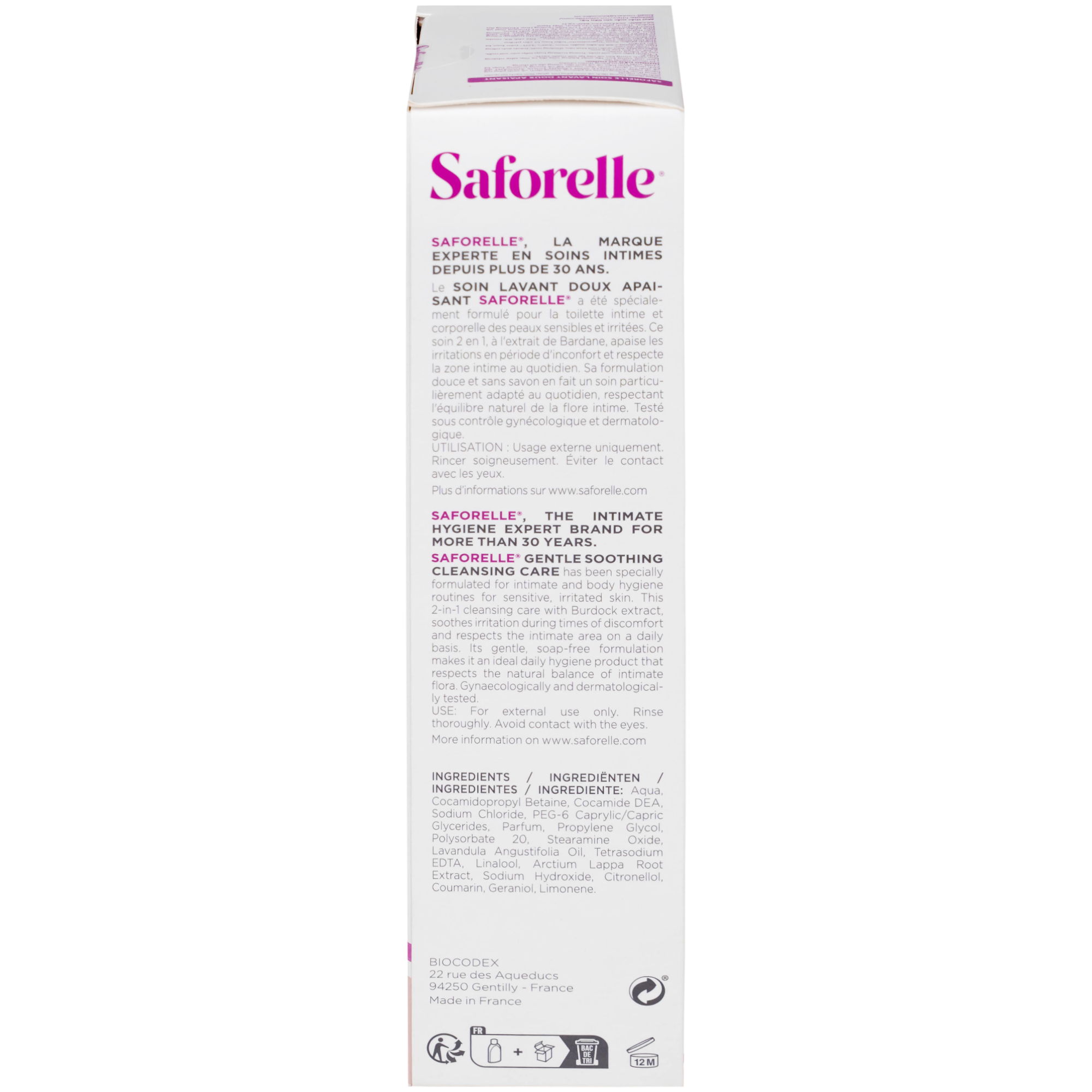 Hình ảnh Dung dịch vệ sinh phụ nữ Saforelle Gentle Soothing Cleansing Care làm sạch dịu nhẹ, bảo vệ vùng kín (250ml)