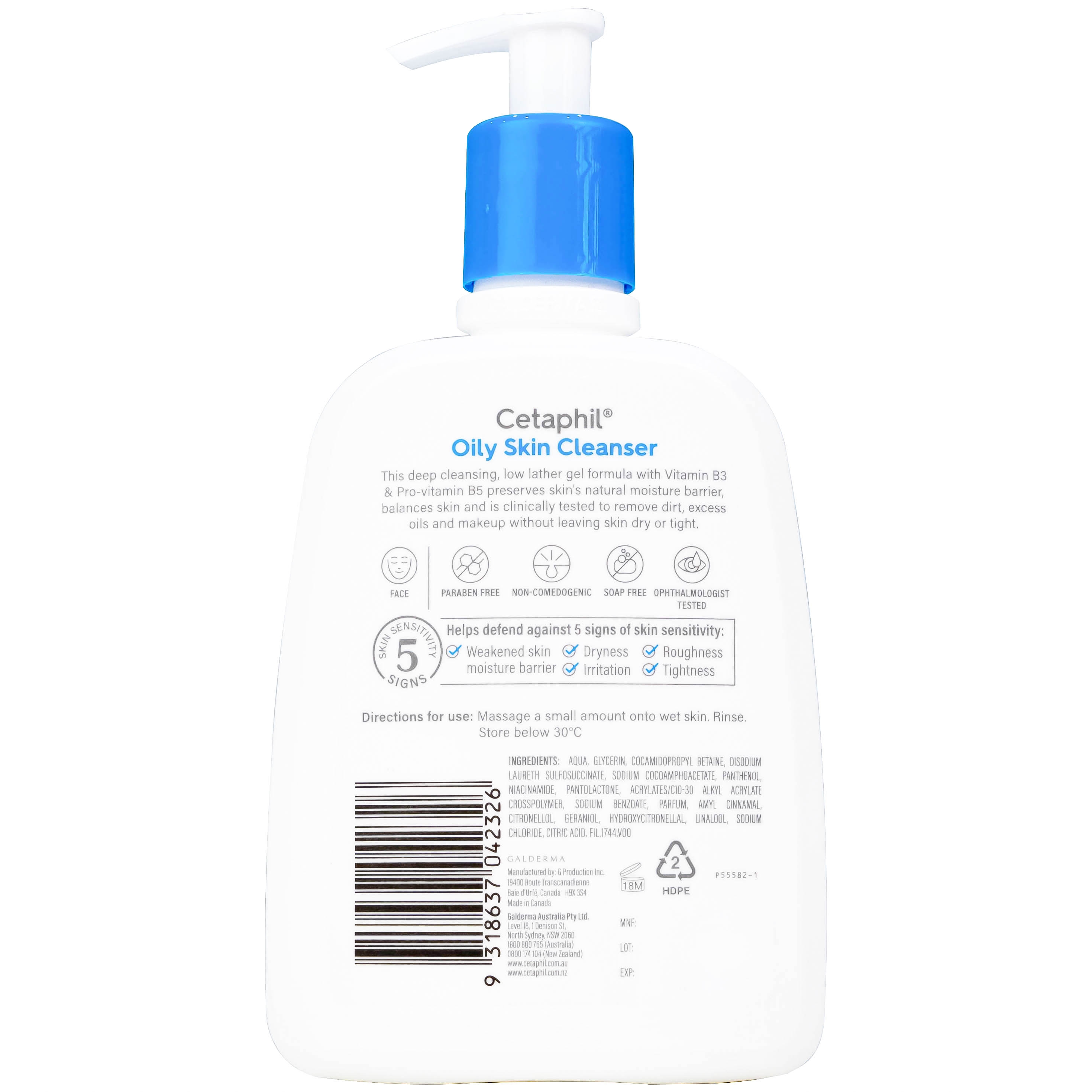 Hình ảnh Sữa rửa mặt Cetaphil Oily Skin Cleanser 500ml cho da dầu nhạy cảm