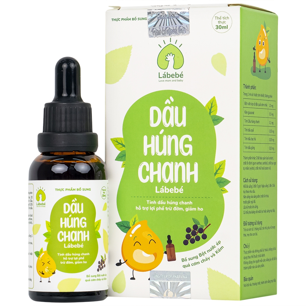 Hình ảnh Dầu Húng Chanh Lábebé hỗ trợ lợi phế trừ đờm, giảm ho (30ml)