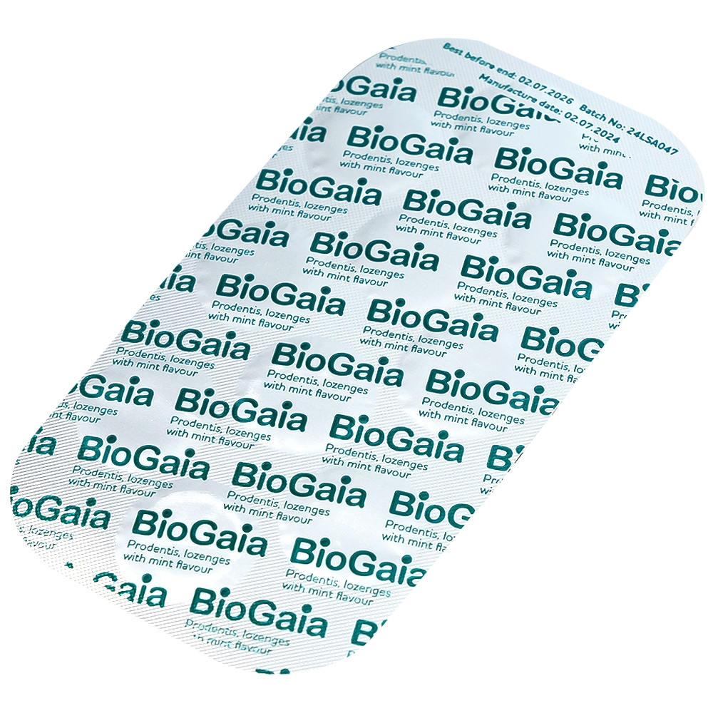 Hình ảnh Viên ngậm Biogaia Prodentis Lozenges For Gums And Teeth vị bạc hà hỗ trợ bảo vệ sức khỏe răng lợi (3 vỉ x 10 viên)