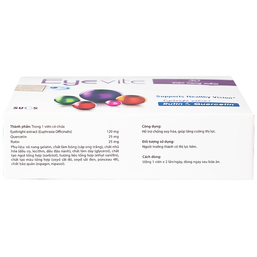 Hình ảnh Viên uống Eyevite Sucs hỗ trợ chống oxy hóa, tăng cường thị lực (3 vỉ x 10 viên)