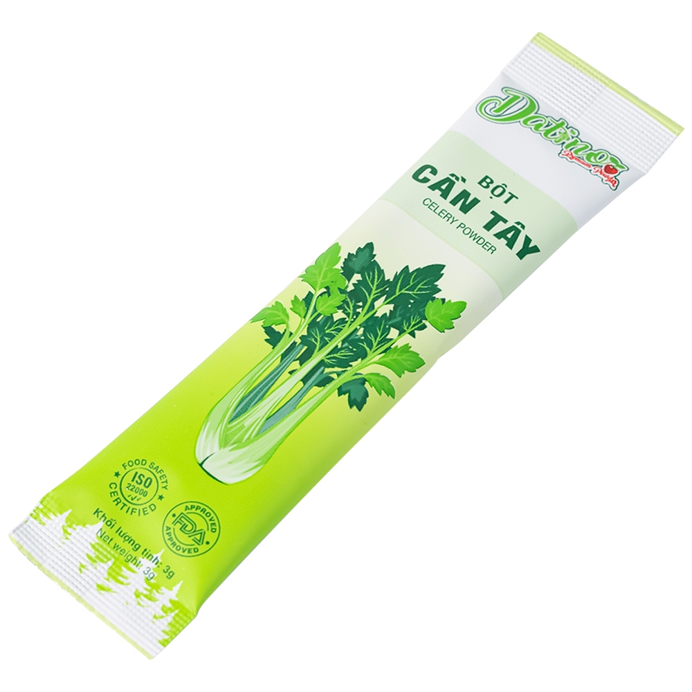 Hình ảnh Bột Cần Tây nguyên chất Datino hỗ trợ giảm cholesterol xấu trong máu (3g x 15 gói)