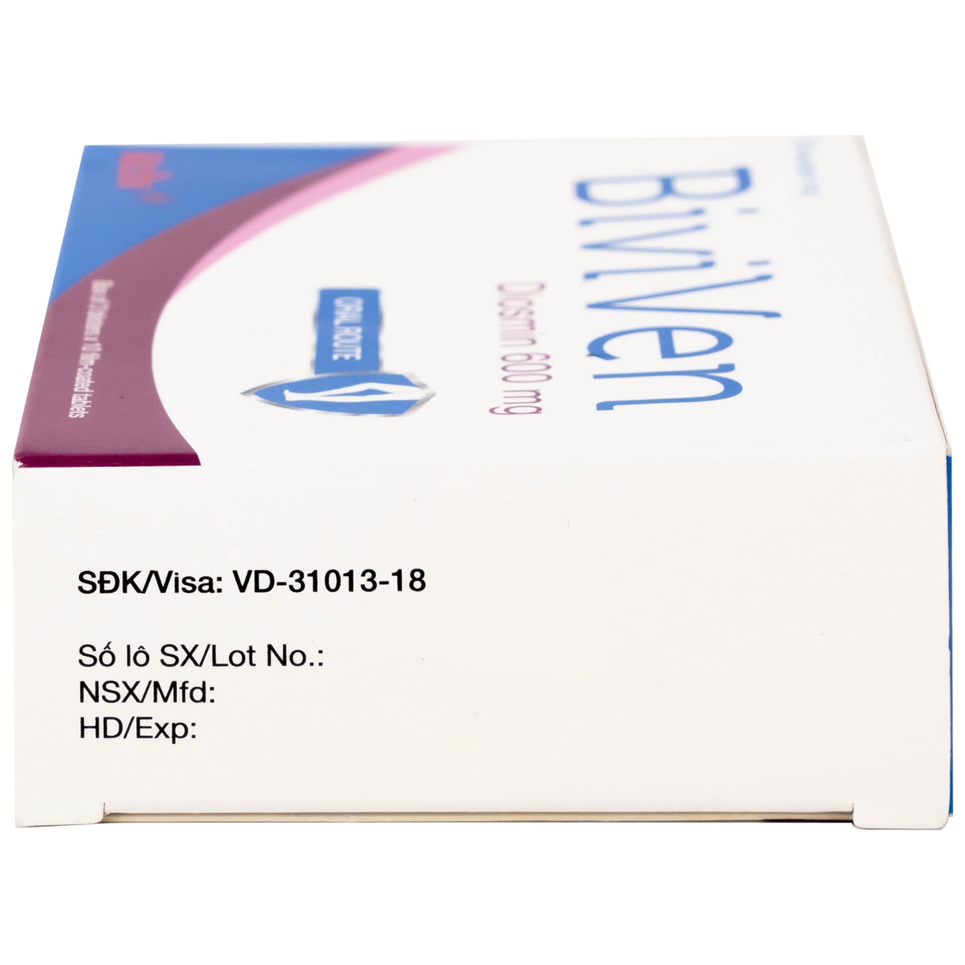 Hình ảnh Thuốc BiviVen 600mg Reliv hỗ trợ cải thiện triệu chứng suy tuần hoàn tĩnh mạch bạch huyết (3 vỉ x 10 viên)