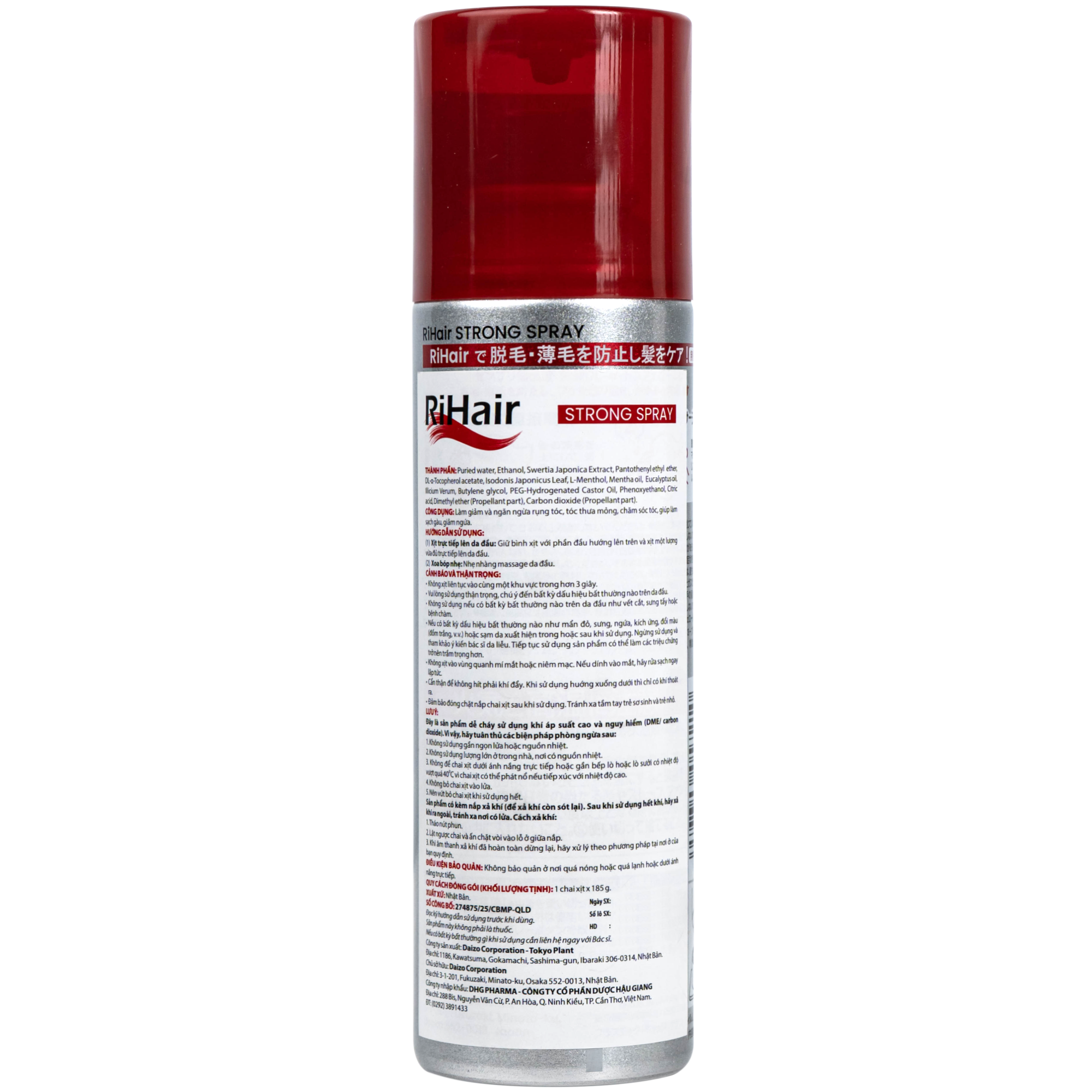Hình ảnh Xịt giảm và ngăn ngừa rụng tóc Rihair Strong spray Chai 185g