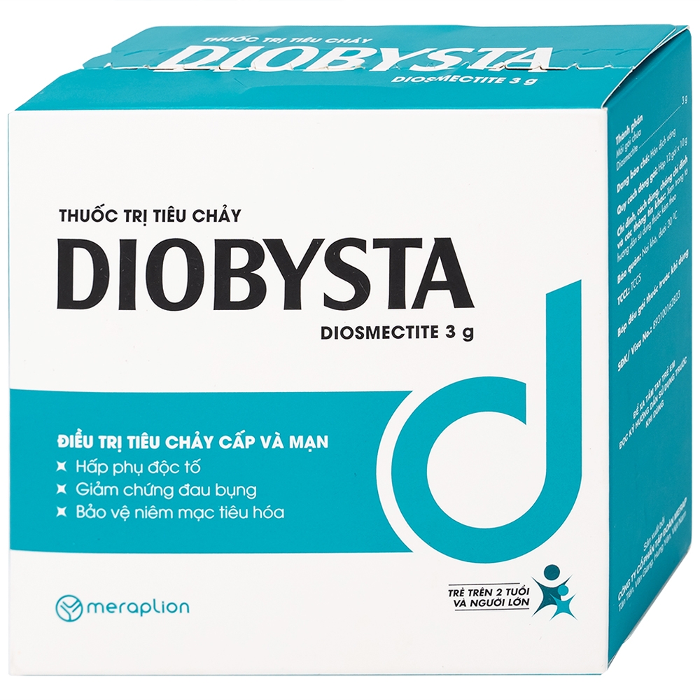 Hình ảnh Thuốc Diobysta Merap điều trị tiêu chảy cấp và mạn (12 gói)